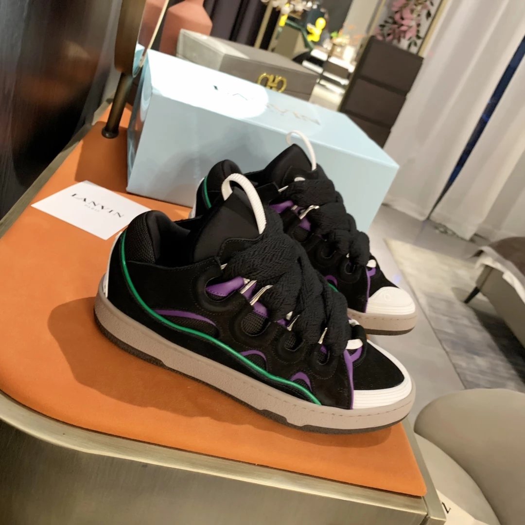 Lanvin Sneakers Curb low-top with oversized laces image 9