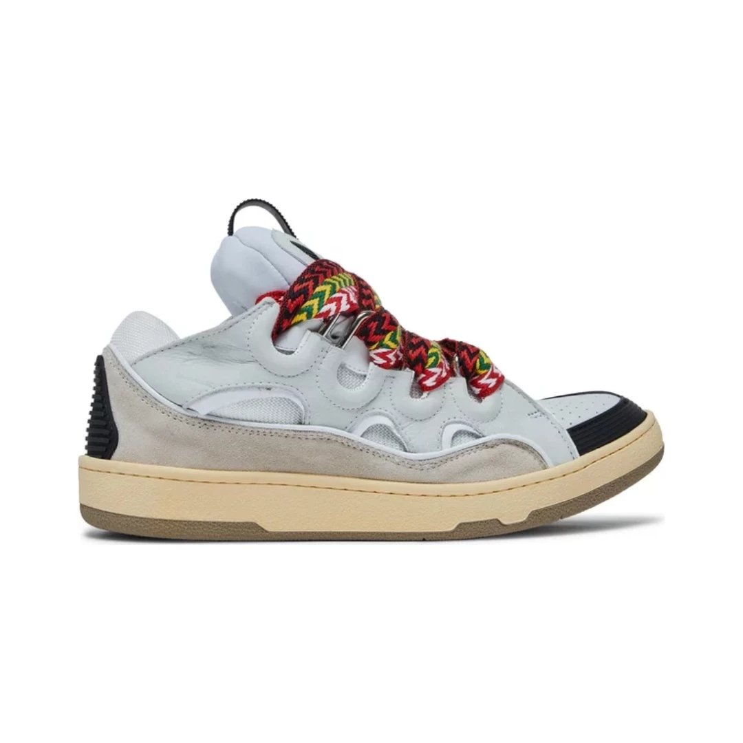 Lanvin Sneakers Curb low-top with oversized laces — White