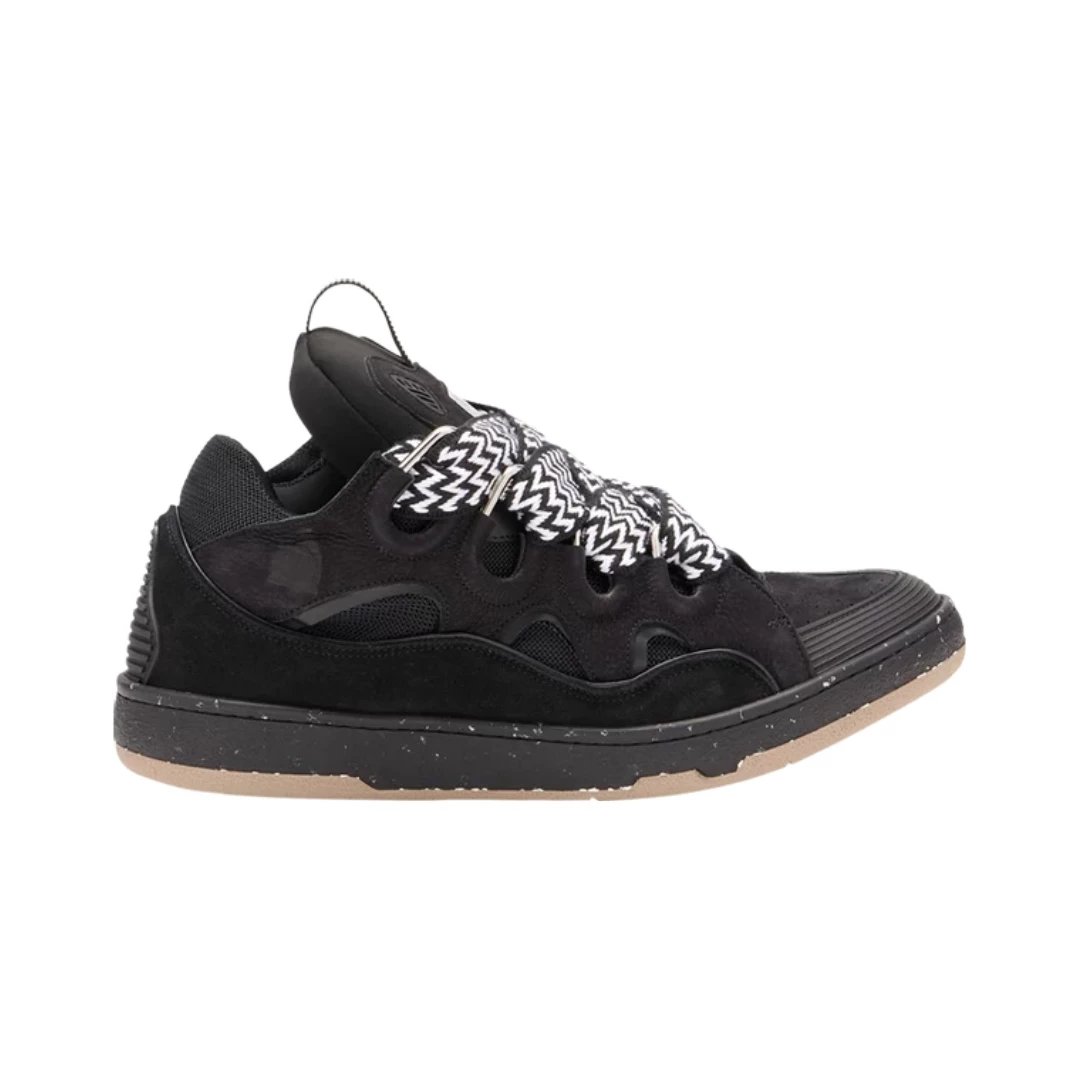 Lanvin Sneakers Curb low-top with oversized laces — Black 2.0