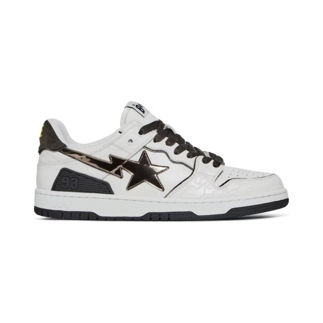BAPE Sneakers SK8 STA low-top — White Metallic Silver