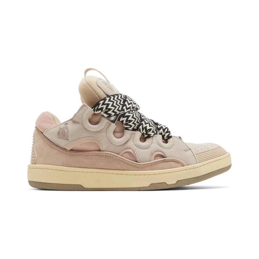 Lanvin Sneakers Curb low-top with oversized laces — Pink