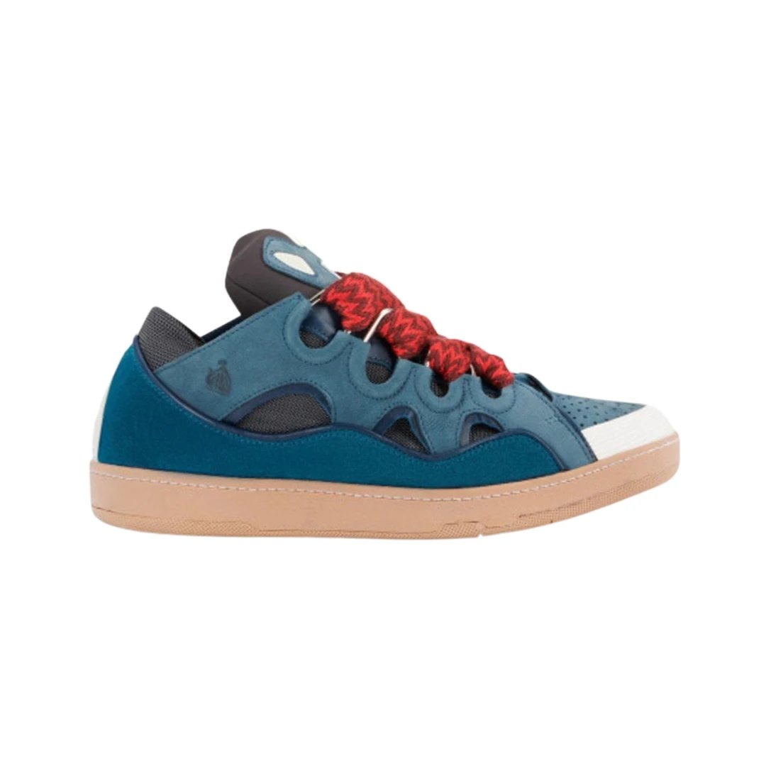 Lanvin Sneakers Curb — Blue Patchwork Gum