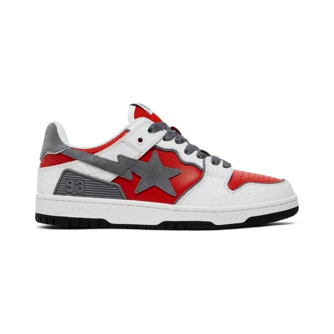 BAPE Sneakers SK8 STA low-top — White Red
