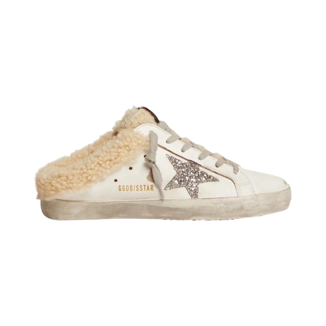 Golden Goose Sneakers Super-Star low-top star — White Silver Glitter