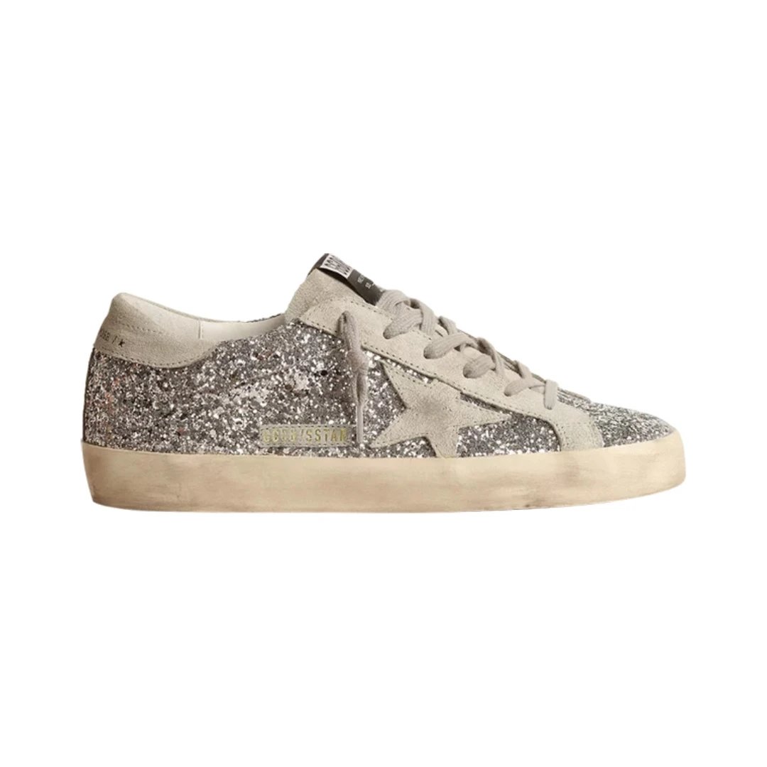 Golden Goose Sneakers Super-Star low-top star — Silver Ice Grey Glitter