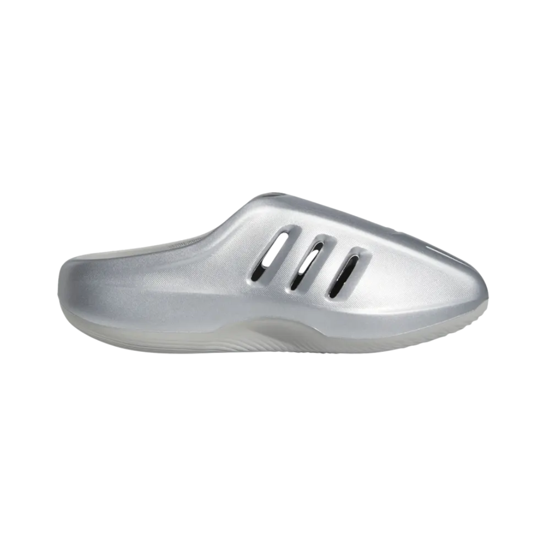 Unbranded Slippers Open-Back Foam with Three Ventilation Slits — Silver Metallic
