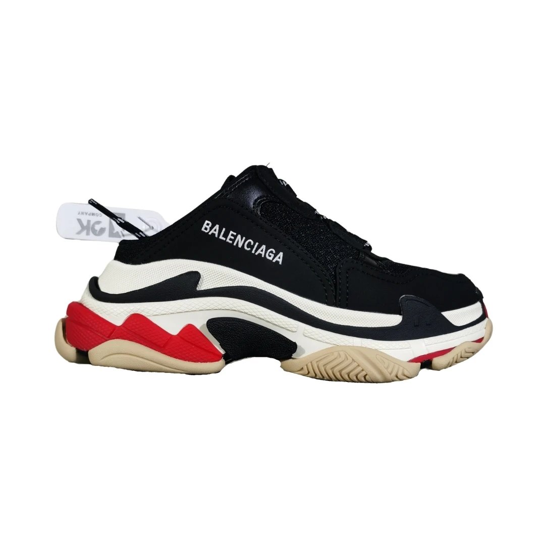 Balenciaga Slippers Track Mule — 1.0 Black Red