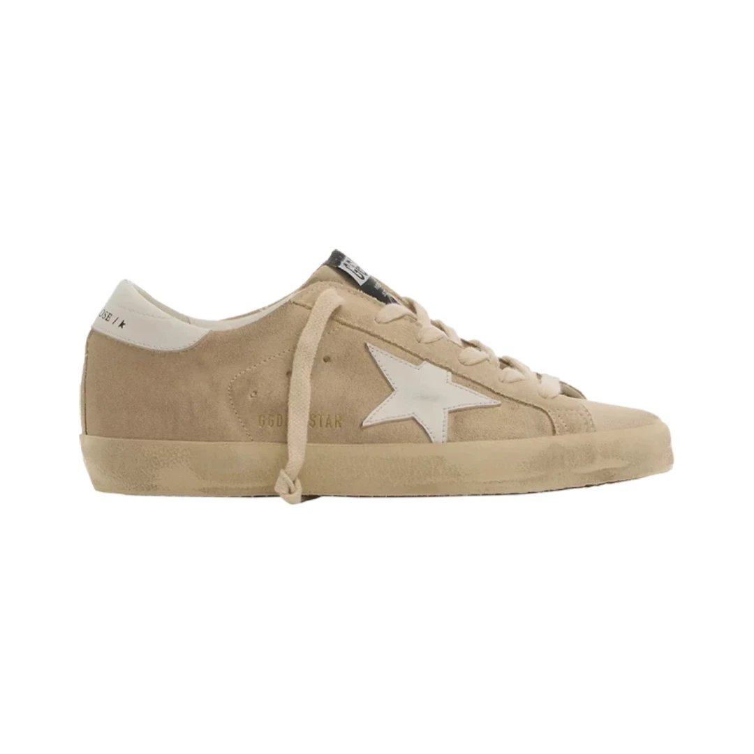 Golden Goose Sneakers Super-Star low-top star — Seedpearl White