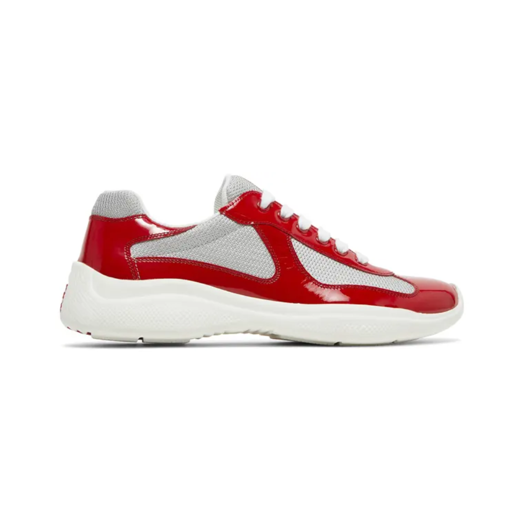 Prada Sneakers America's Cup — Red Silver Patent
