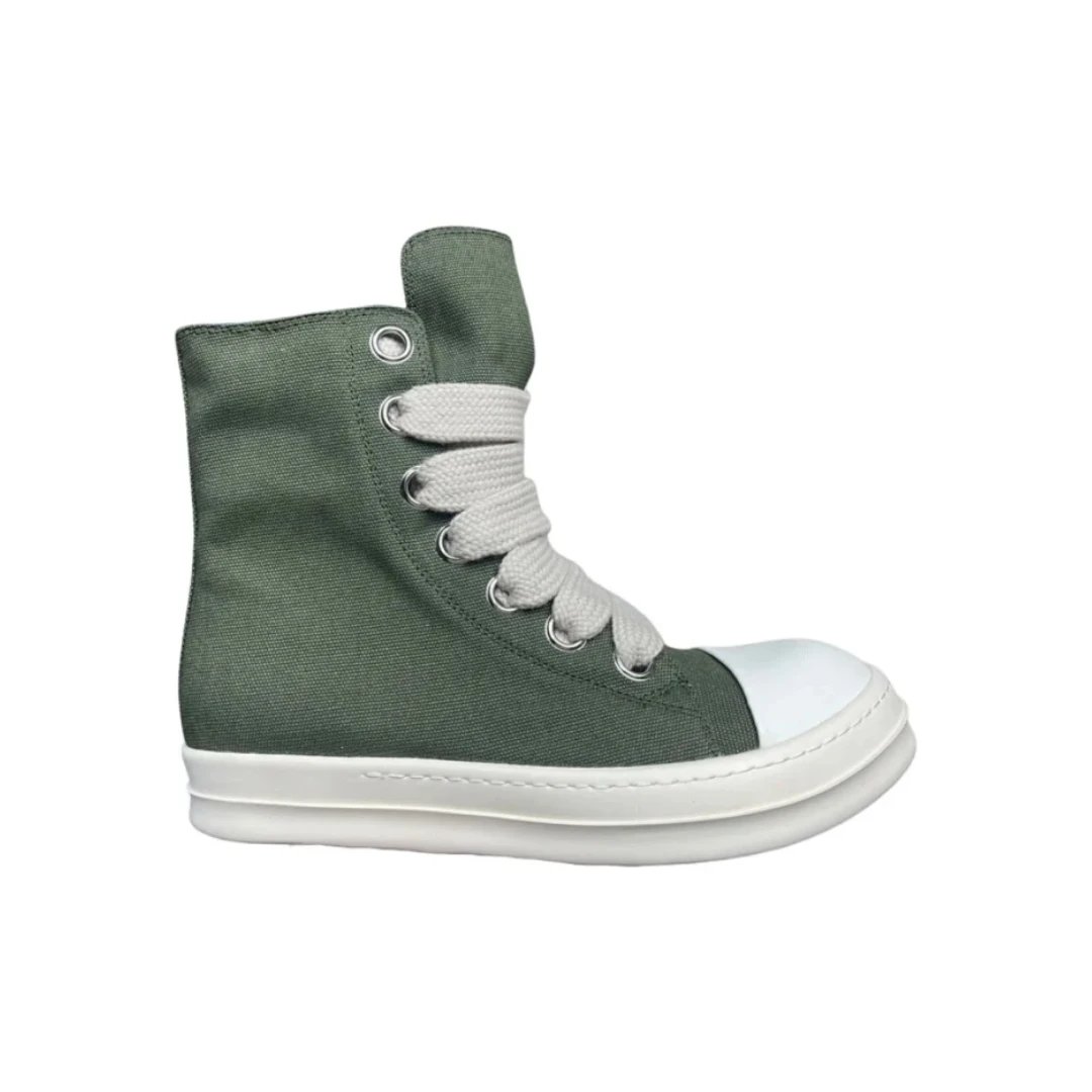 Green Canvas Shoelaces