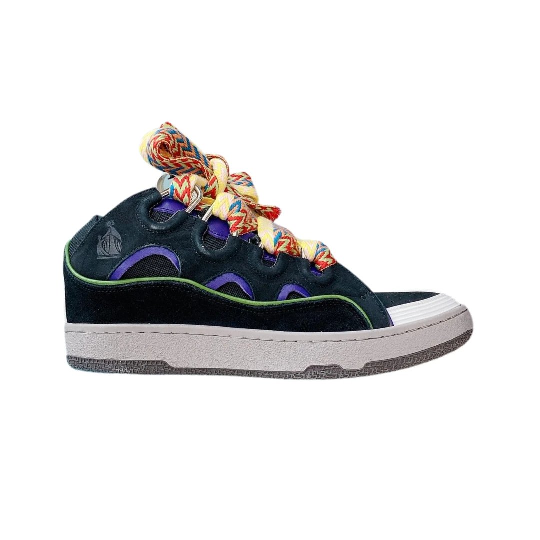 Lanvin Sneakers Curb — Black Green Purple