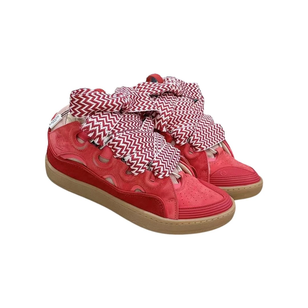 Lanvin Sneakers Curb — Red Double-Pair