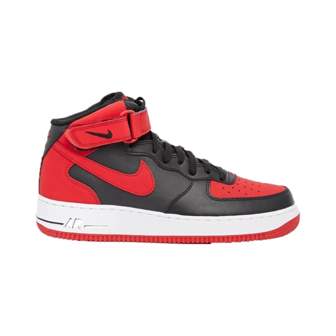 Nike Sneakers Air Force 1 Mid — Black Gym Red