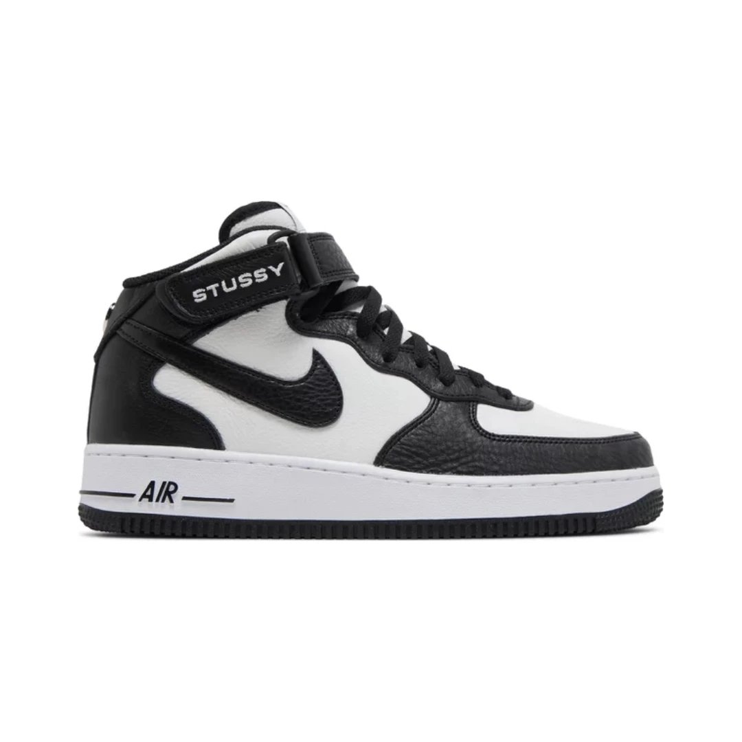 Nike Sneakers Air Force 1 Mid — Stussy Black White