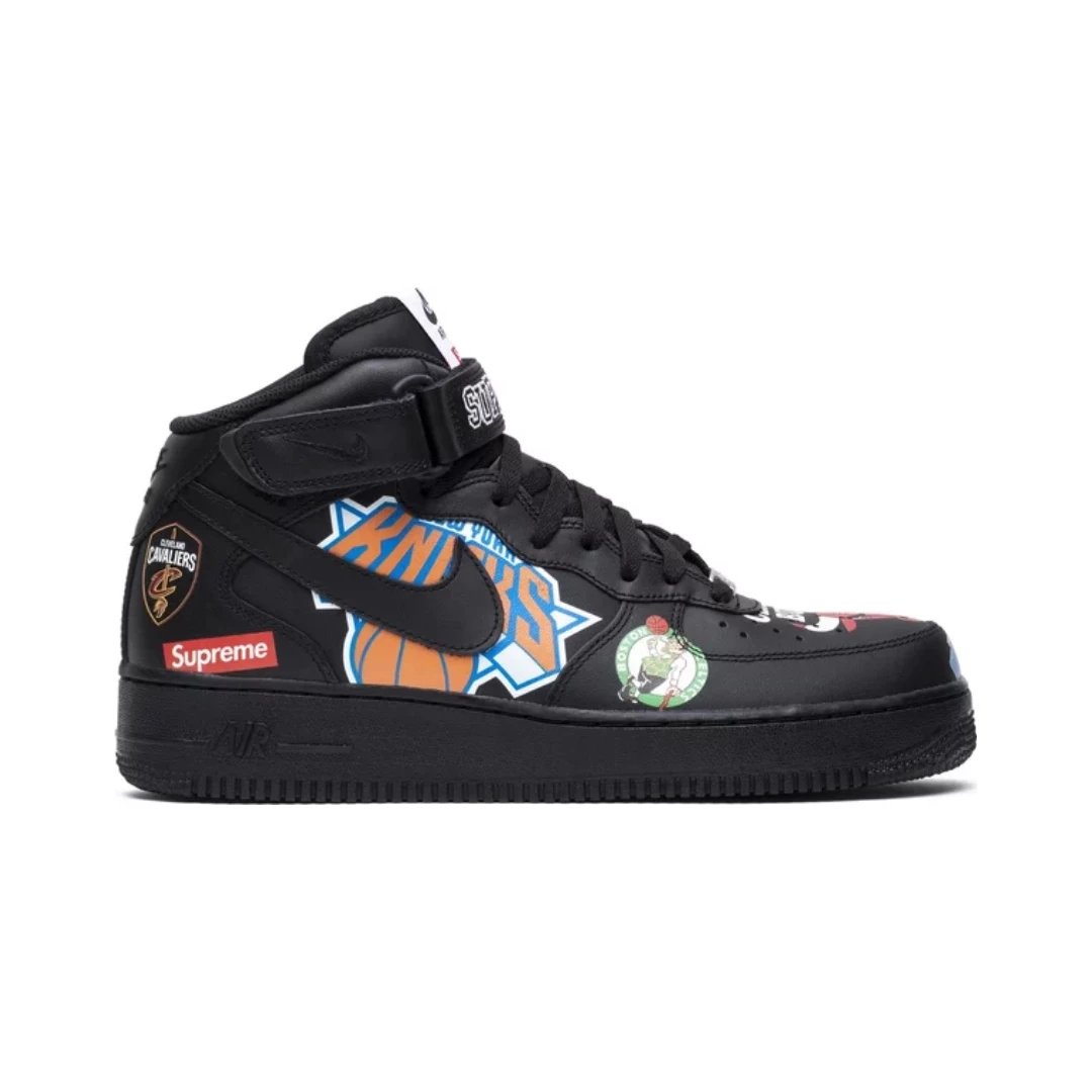 Nike Sneakers Air Force 1 Mid — Supreme x NBA Black