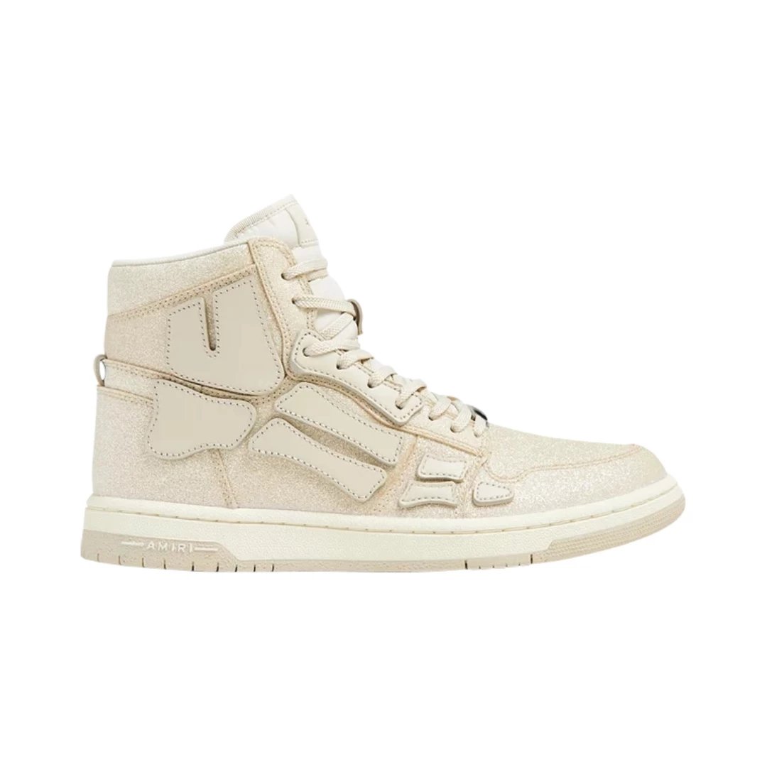AMIRI Sneakers Skel High skeletal-panel high-top — Beige Glitter