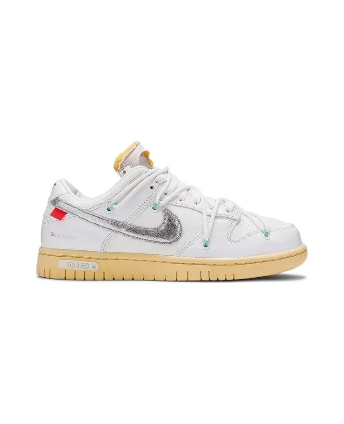 Nike Sneakers Dunk Low x Off-White with exposed lace overlay — Lot 01