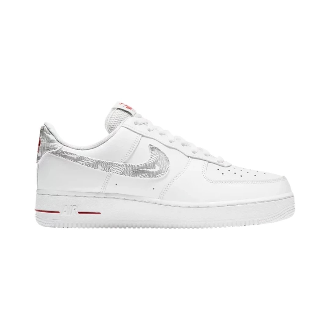 Nike Sneakers Air Force 1 Low — Topography Pack - White University Red