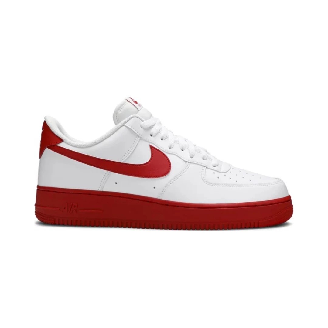 Nike Sneakers Air Force 1 Low — White Red Sole