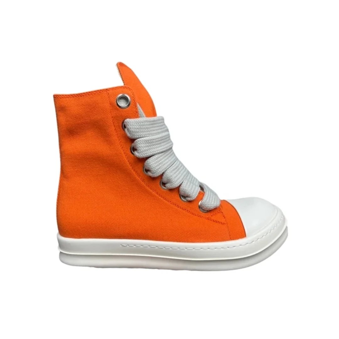 Orange Canvas Thick Shoelaces