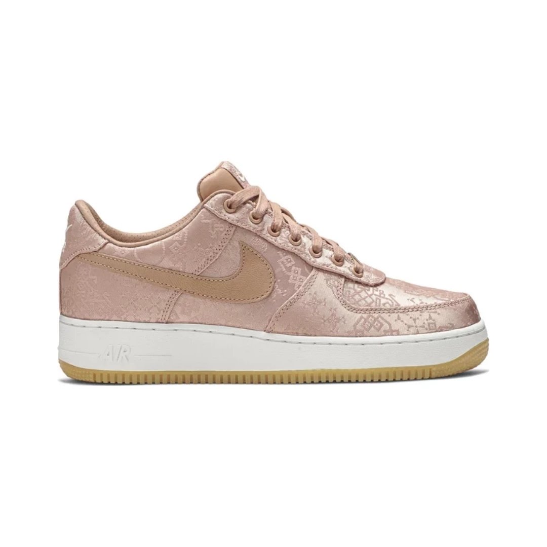 Nike Sneakers Air Force 1 Low — CLOT Rose Gold Silk