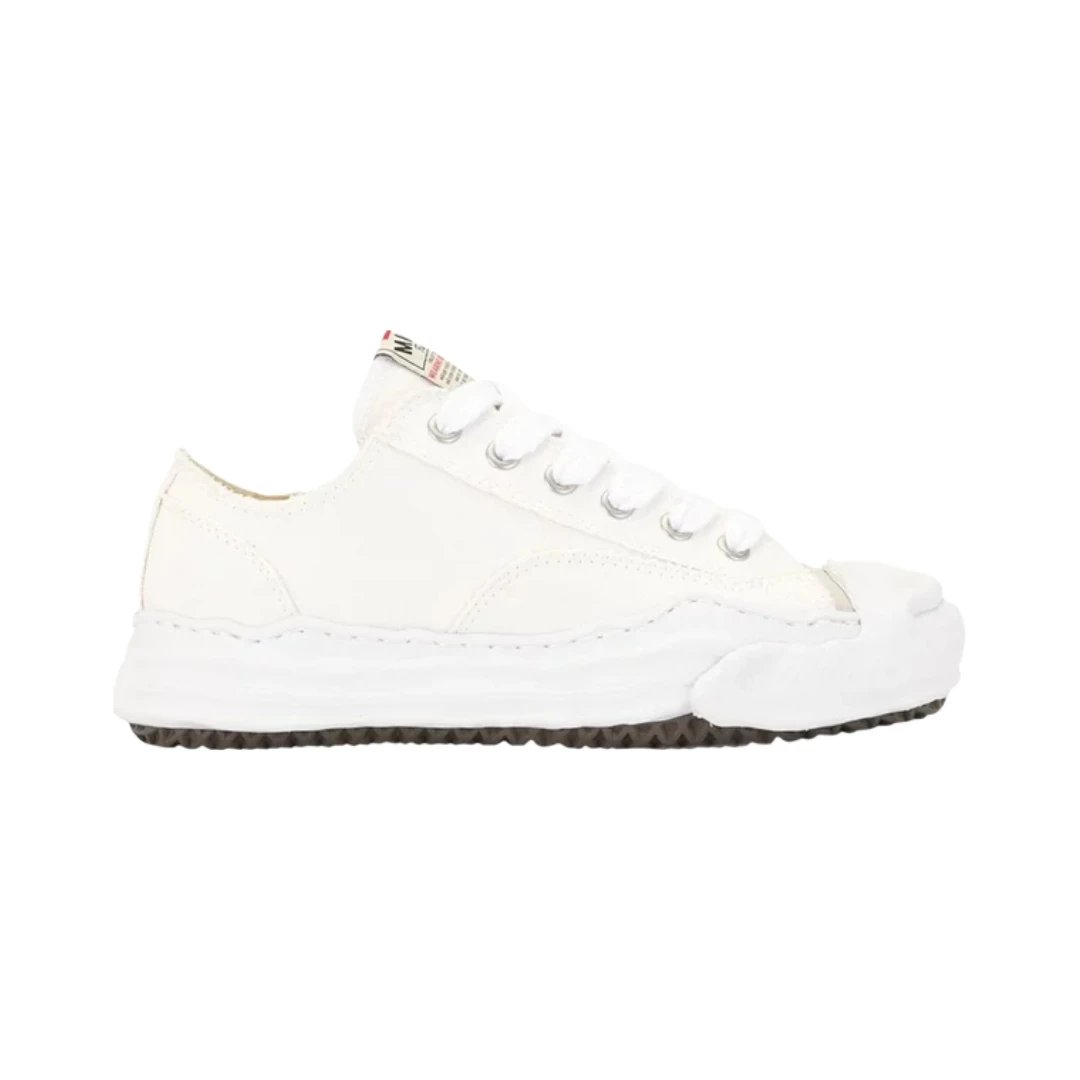 Unbranded Sneakers Low-top canvas with layered distressed rubber sole — Hank Canvas White
