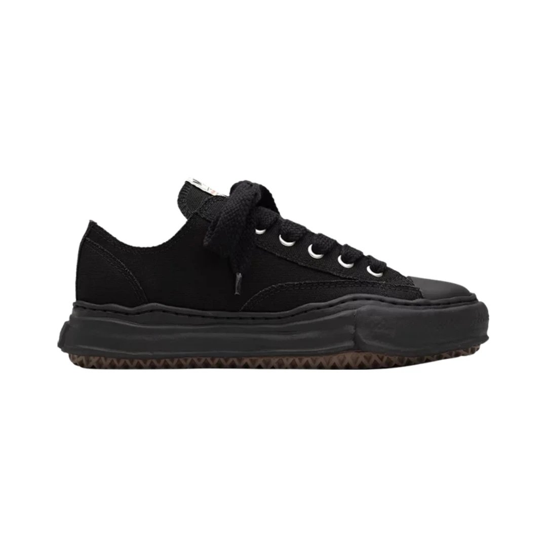 Unbranded Sneakers Low-top canvas with layered distressed rubber sole — Peterson Canvas Triple Black