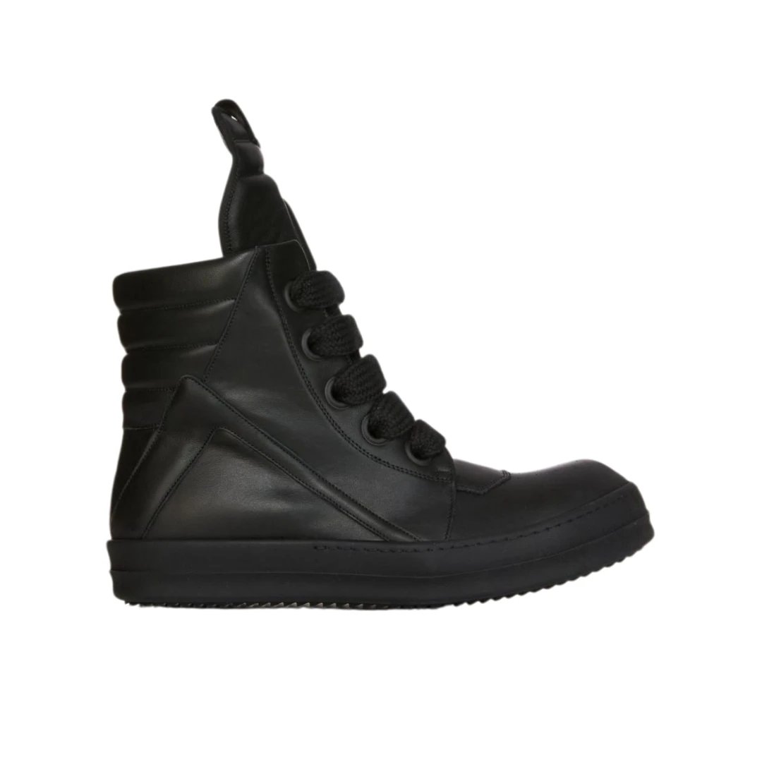 All-Black Leather Thick Laces