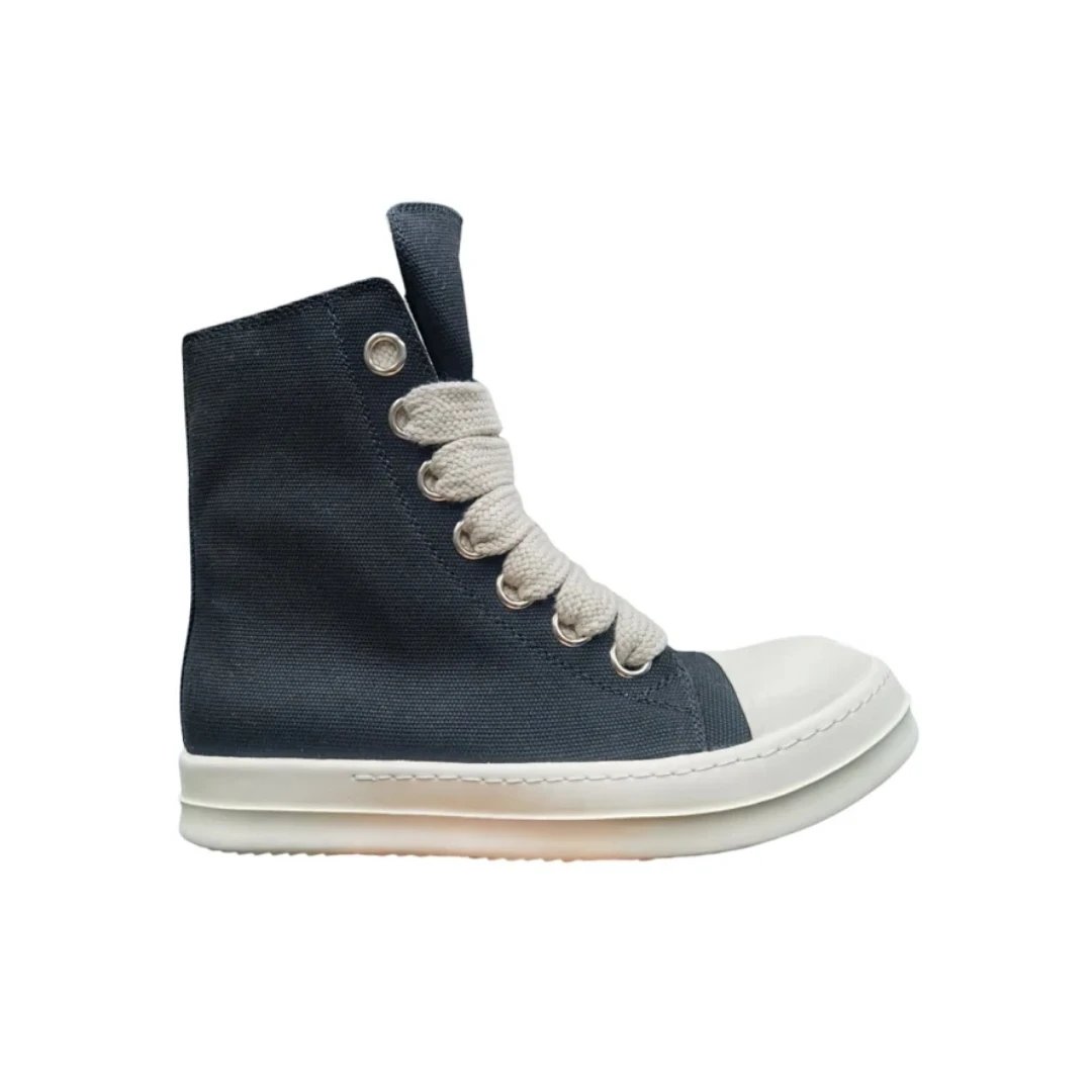 Black Canvas Thick Shoelaces