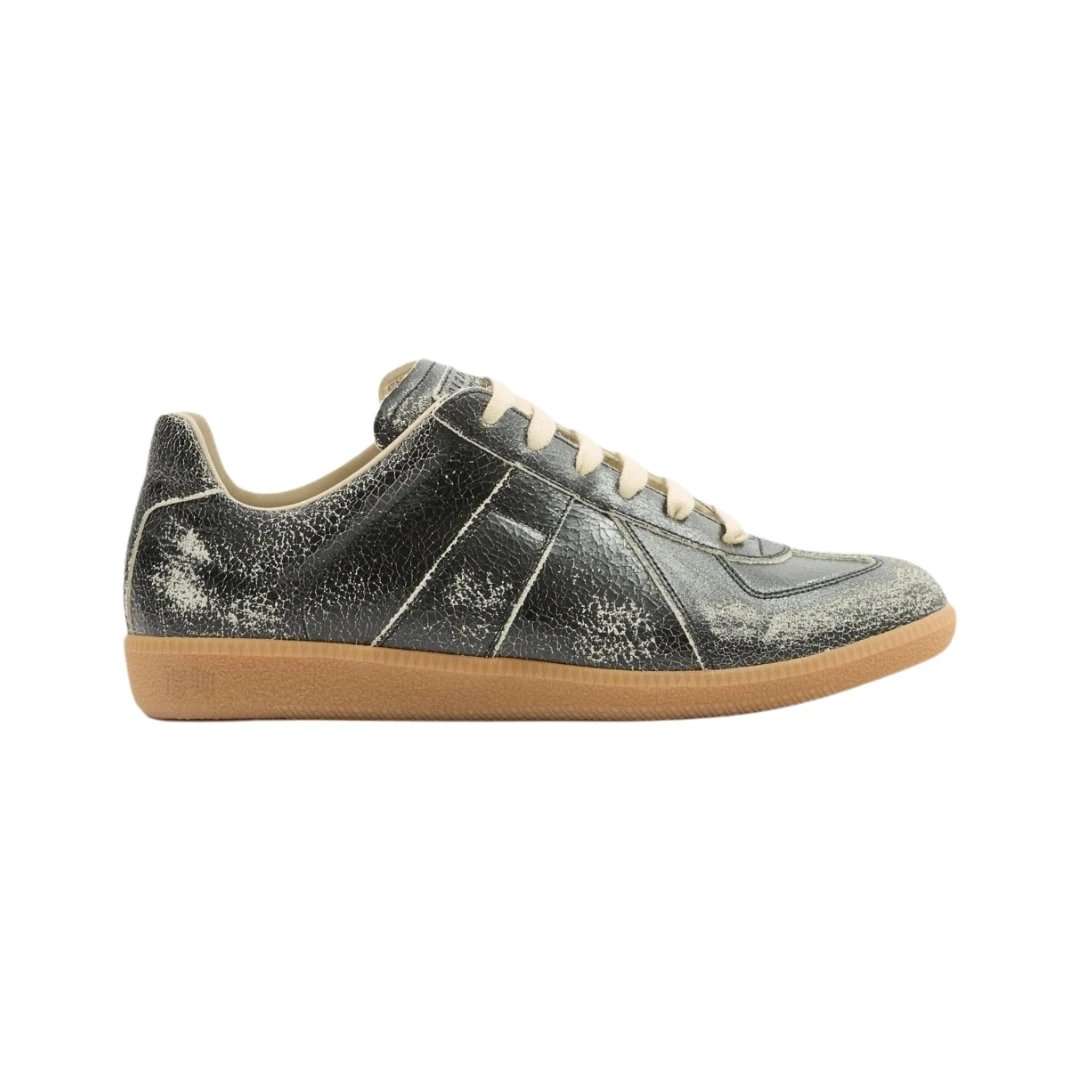 Distressed Black Leather (customized color matching is non refundable and non exchangeable)