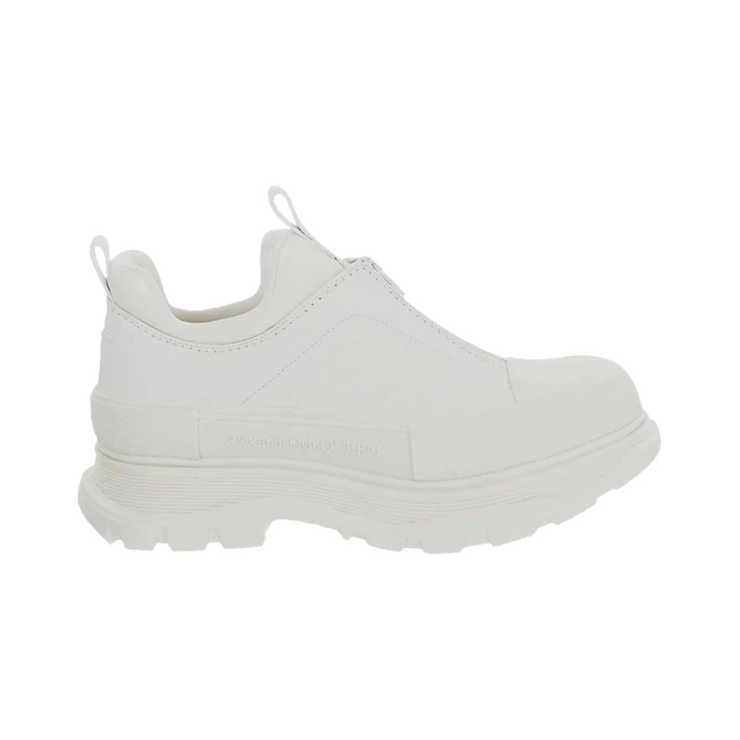 Alexander McQueen Boots Tread Slick platform Chelsea — Zip Up 'White