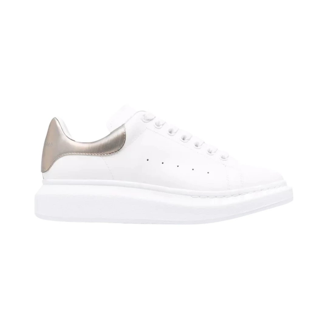Alexander McQueen Sneakers Oversized Sneaker — White Metallic Platinum