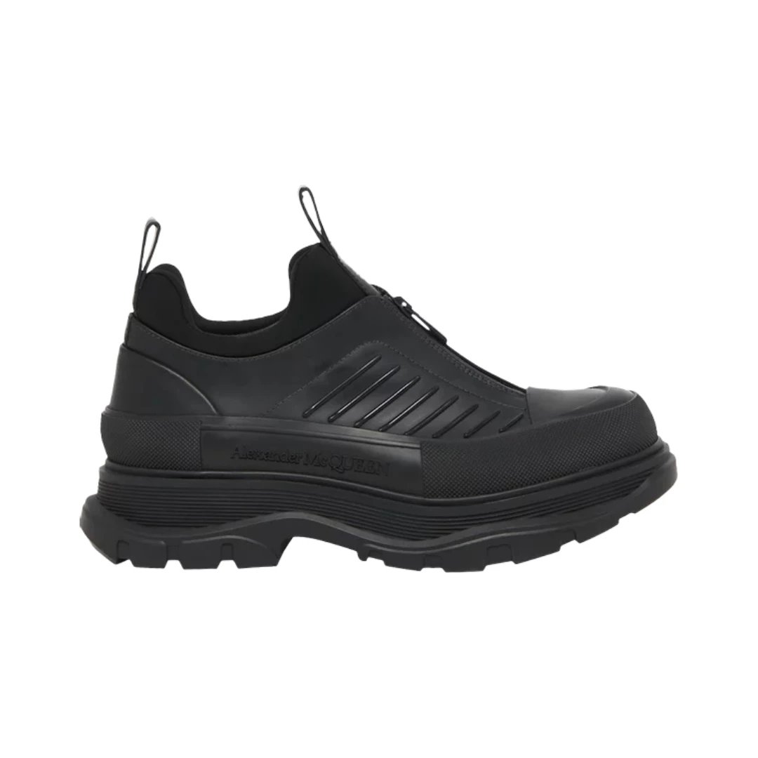 Alexander McQueen Boots Tread Slick platform Chelsea — Zip Up 'Black