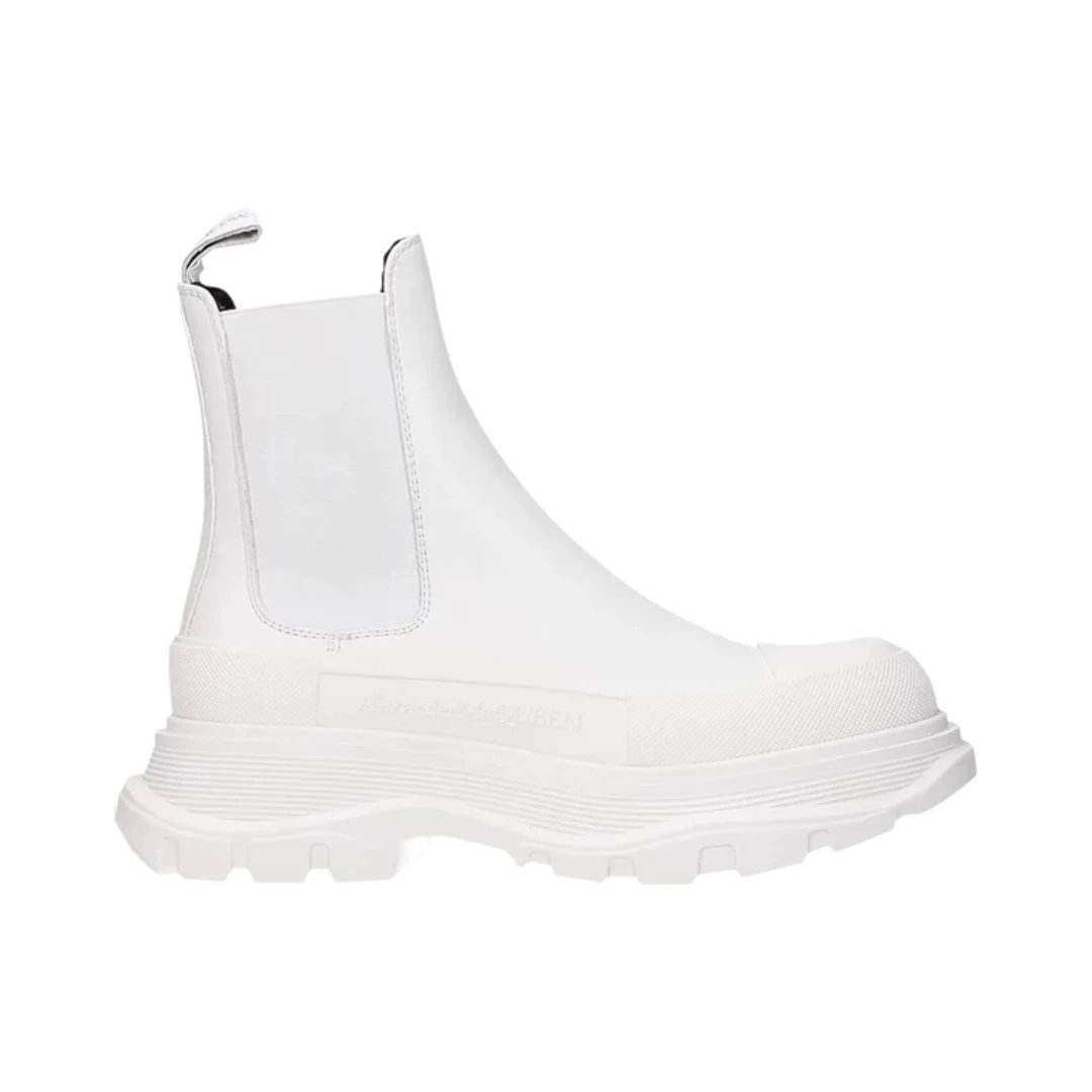 Alexander McQueen Boots Tread Slick platform Chelsea — White