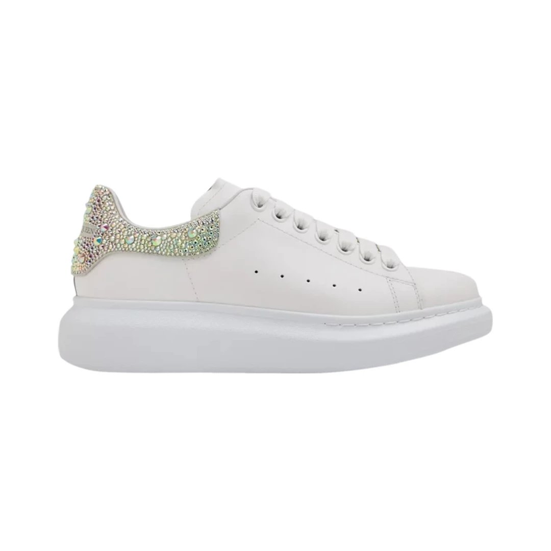 Alexander McQueen Sneakers Oversized Sneaker — White Crystal Drill tail (custom color matching does not return or change)