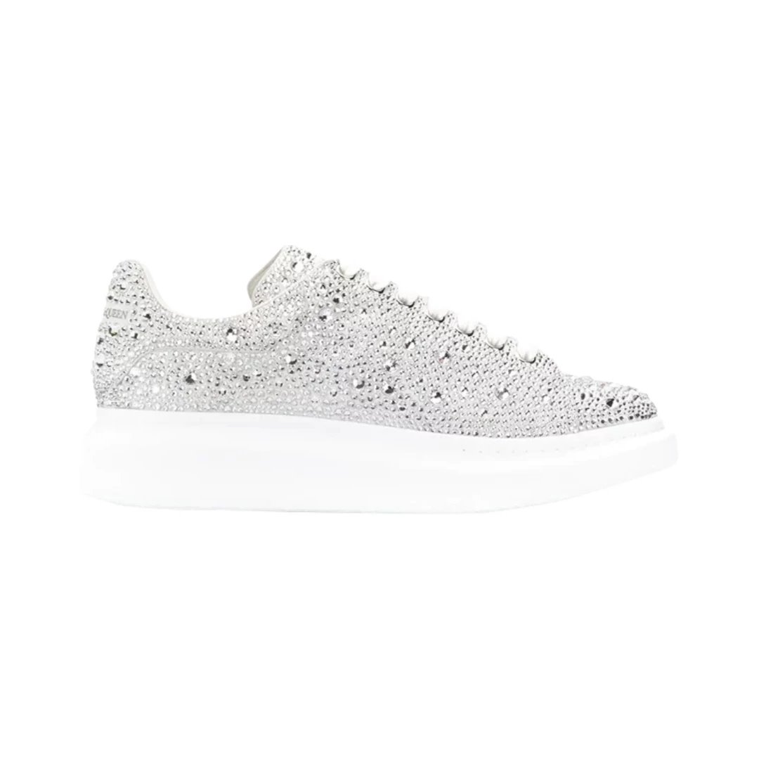 Alexander McQueen Sneakers Oversized Sneaker — White Crystal(Custom color matching does not return or change)