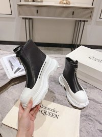 Zip Boots Black White