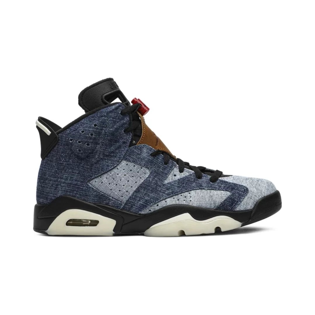 Unbranded Sneakers High-top basketball with side pouch — Washed Denim