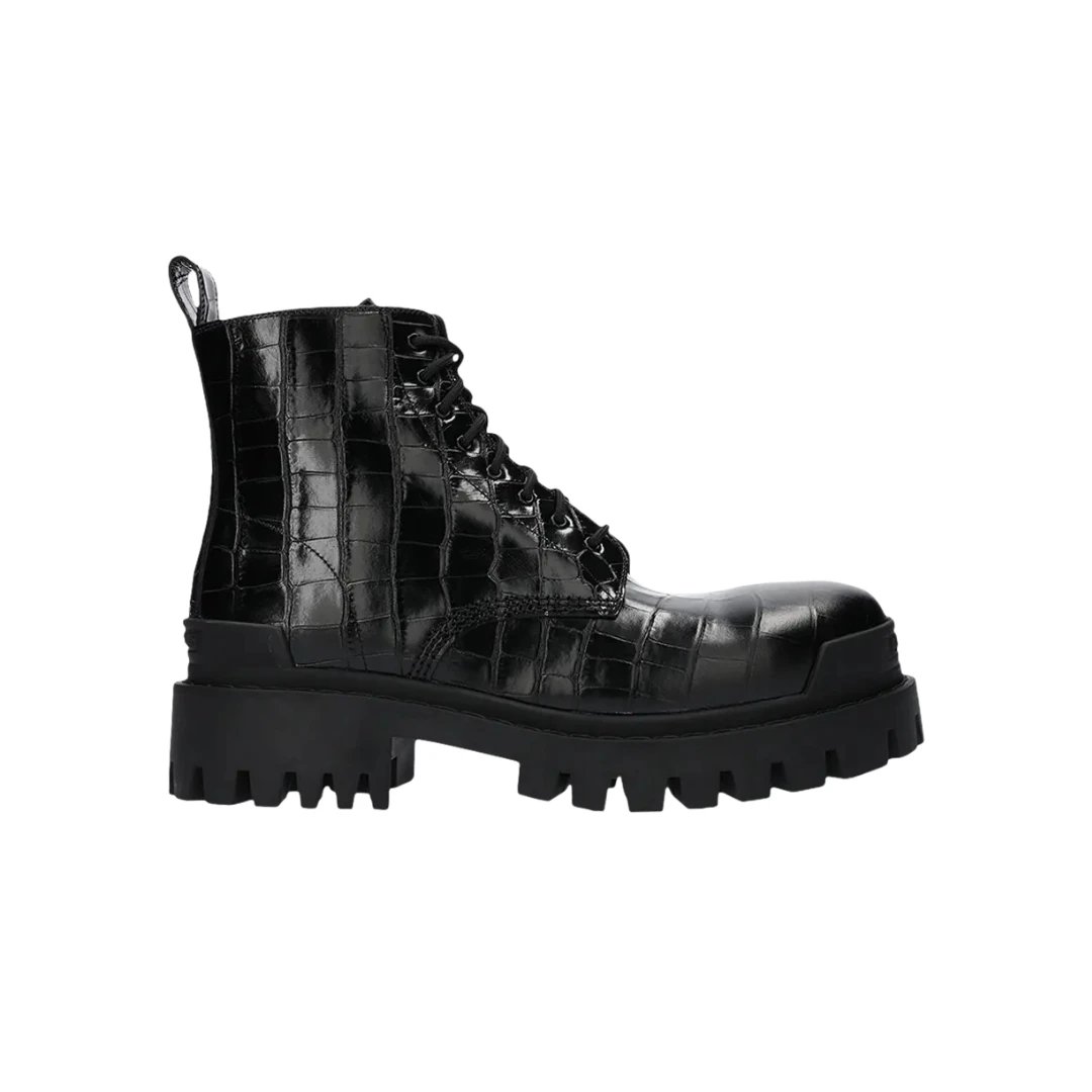 Black Croc Embossed
