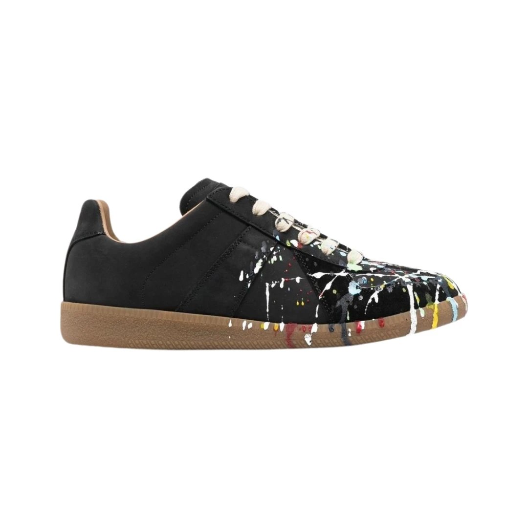 Black Leather Ink Splatter (customized color matching is non refundable and non exchangeable)