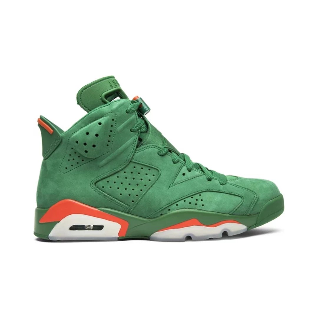 Unbranded Sneakers High-top basketball with side pouch — Green Suede Gatorade