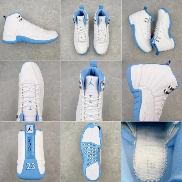 Air Jordan 12 Retro University Blue Sneakers Basketball Shoes - 33