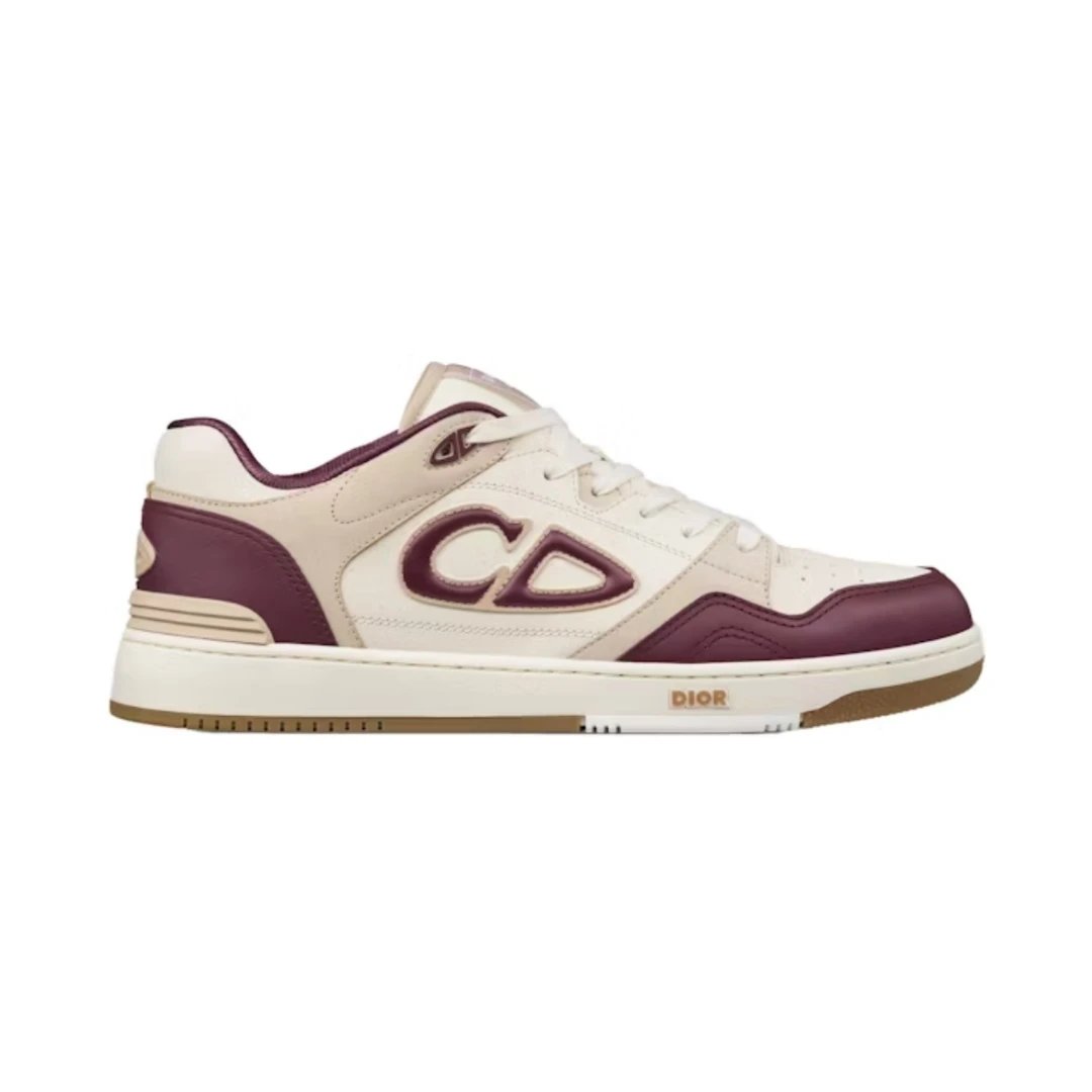 Dior Sneakers B57 low-top — Burgundy_ Cream