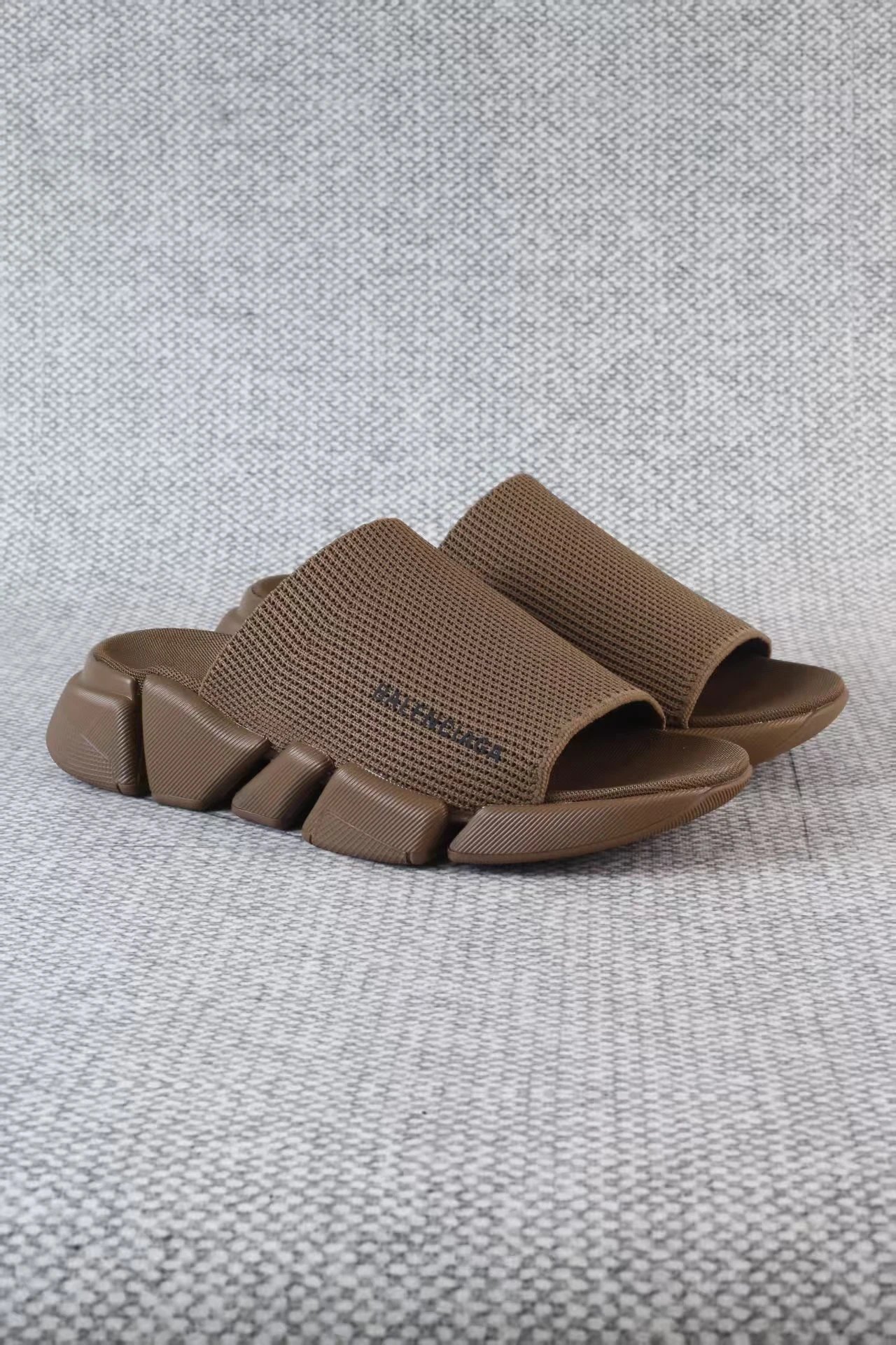 Balenciaga Slippers Logo Knit with Segmented Sole image 8