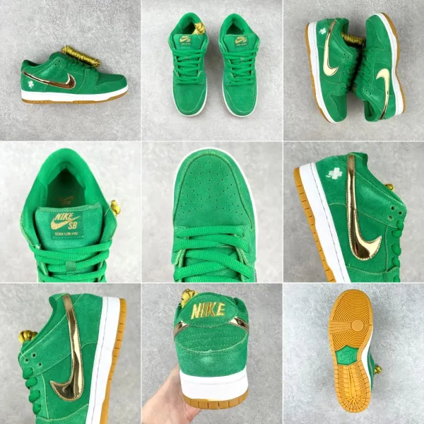 Nike SB Dunk Low St. Patrick’s Day Green Gold Sneakers - 27