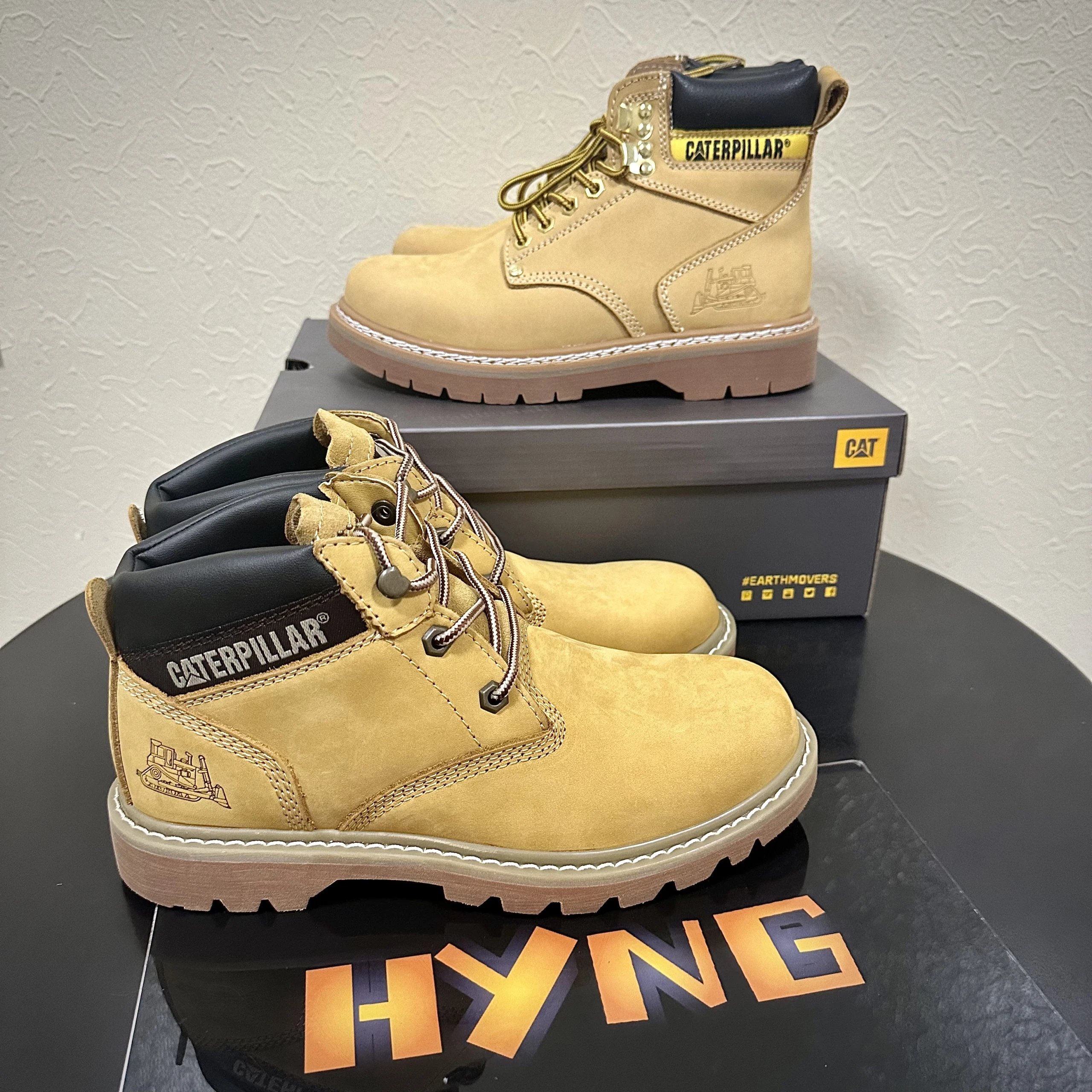 CAT Leather Yellow Boot