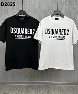 thumbnail for 2023D2825 short-sleeved T-shirt European version oversized loose version letter printing pure cotton DSQ2 Italian trend fashion D second square men's wear D2 summer tops over size
