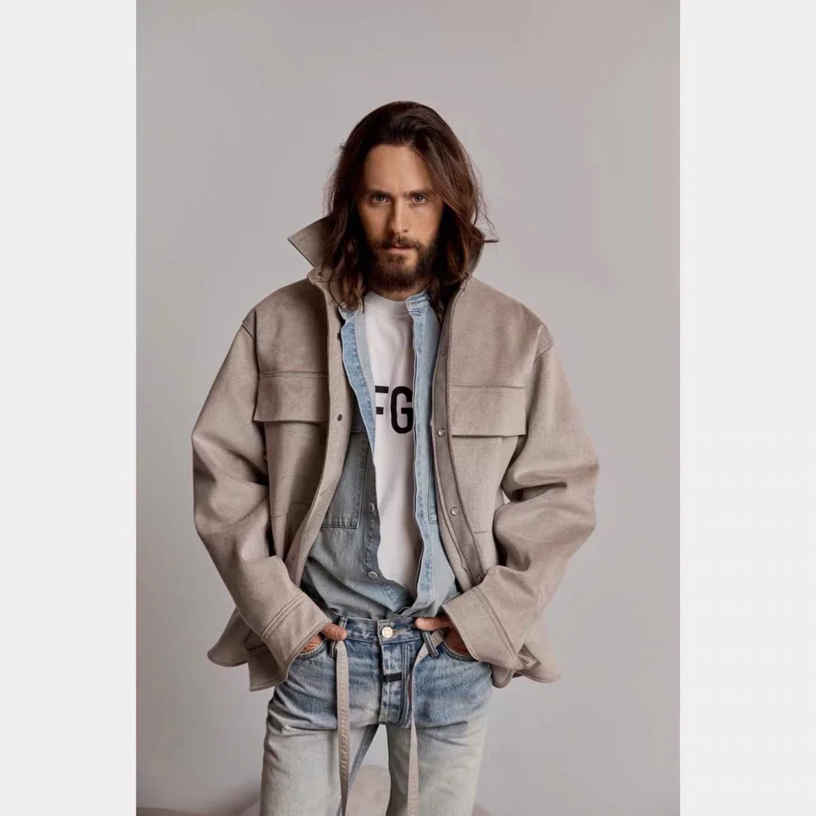 FOG fear of god 6th 19fw ultra FOG 第六季主线麂皮内里真皮工装夹克