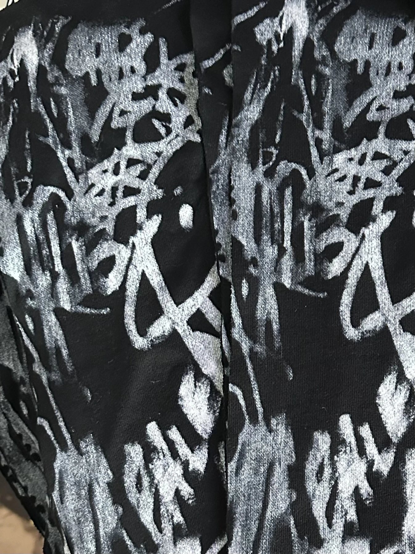 [In Stock] Skater Black Mud-Dyed Runway-Style Graffiti Jacket
