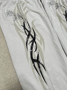 thumbnail for [In Stock] 25ss White Tacky Gold Sports Pants